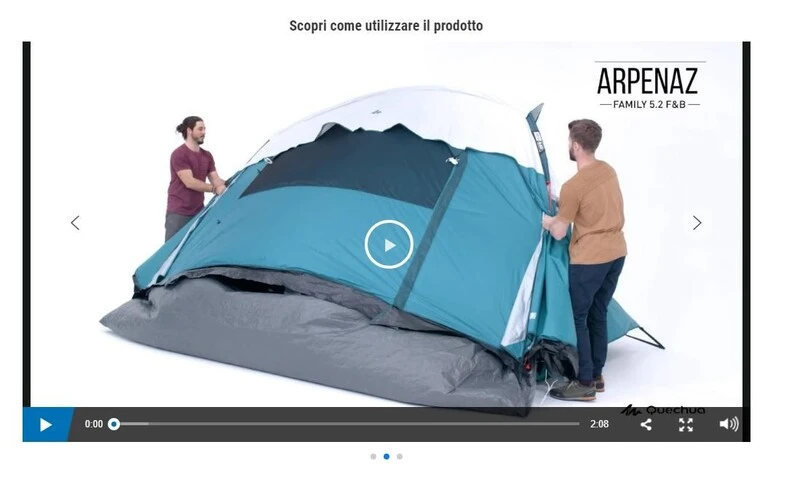 i video nella scheda prodotto e-commerce